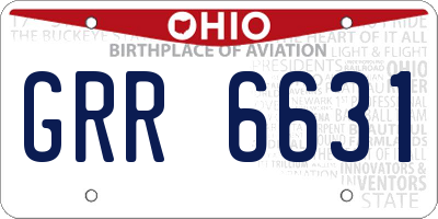 OH license plate GRR6631