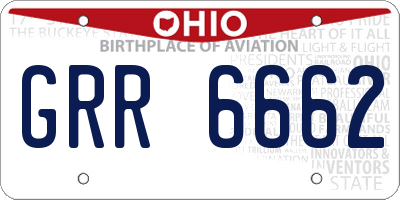 OH license plate GRR6662