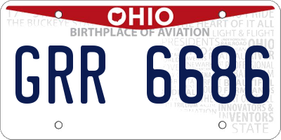 OH license plate GRR6686