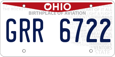 OH license plate GRR6722