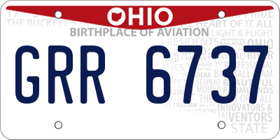 OH license plate GRR6737