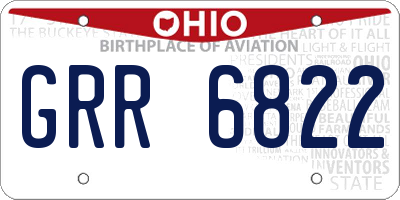 OH license plate GRR6822