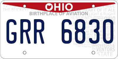OH license plate GRR6830