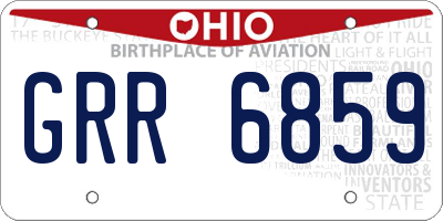 OH license plate GRR6859