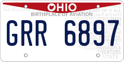 OH license plate GRR6897