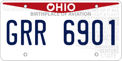 OH license plate GRR6901