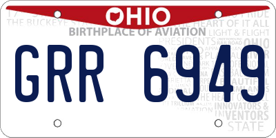 OH license plate GRR6949