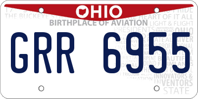 OH license plate GRR6955