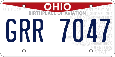 OH license plate GRR7047