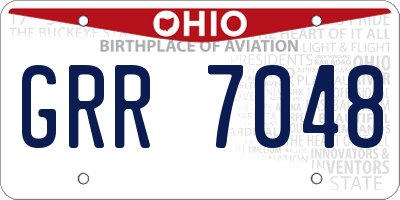 OH license plate GRR7048