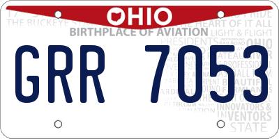 OH license plate GRR7053