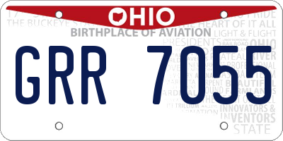 OH license plate GRR7055