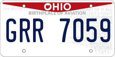 OH license plate GRR7059