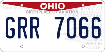 OH license plate GRR7066