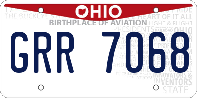 OH license plate GRR7068