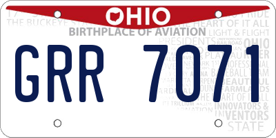 OH license plate GRR7071