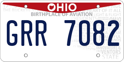 OH license plate GRR7082