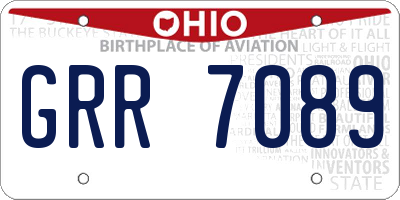 OH license plate GRR7089
