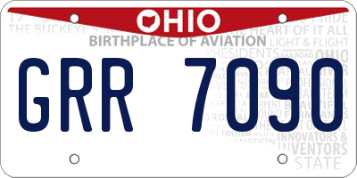 OH license plate GRR7090
