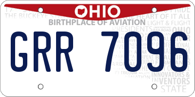 OH license plate GRR7096