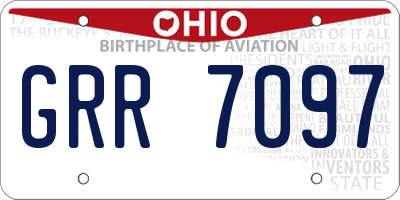 OH license plate GRR7097