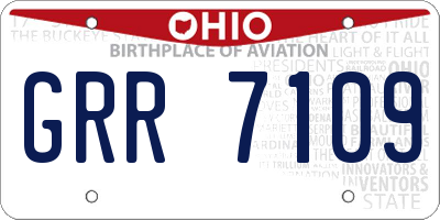 OH license plate GRR7109