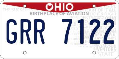 OH license plate GRR7122