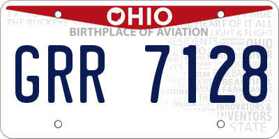 OH license plate GRR7128