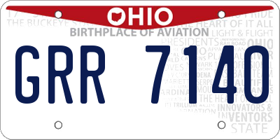OH license plate GRR7140