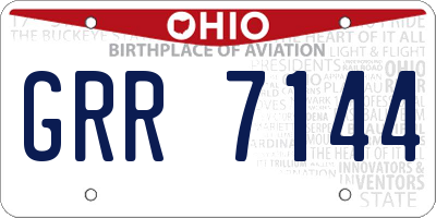 OH license plate GRR7144