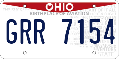OH license plate GRR7154