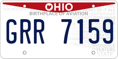 OH license plate GRR7159