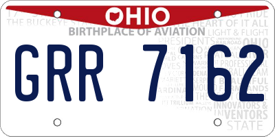 OH license plate GRR7162