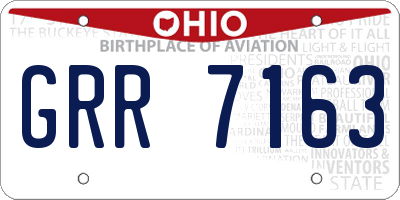 OH license plate GRR7163