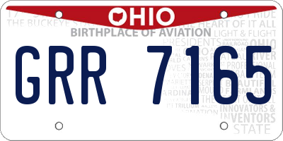 OH license plate GRR7165