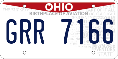 OH license plate GRR7166