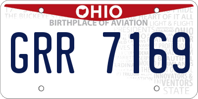 OH license plate GRR7169