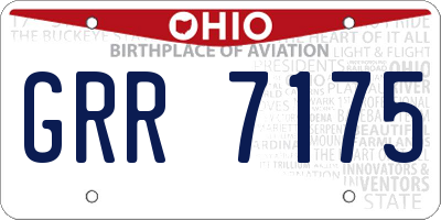 OH license plate GRR7175