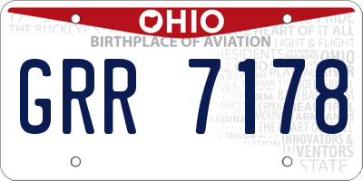 OH license plate GRR7178