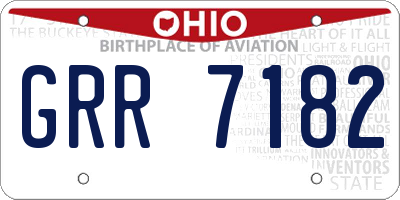 OH license plate GRR7182