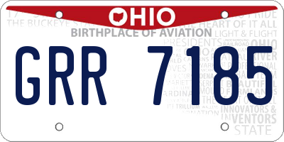 OH license plate GRR7185
