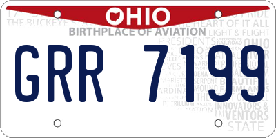 OH license plate GRR7199