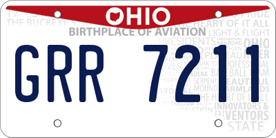 OH license plate GRR7211