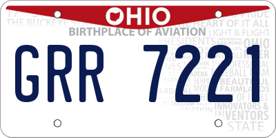 OH license plate GRR7221