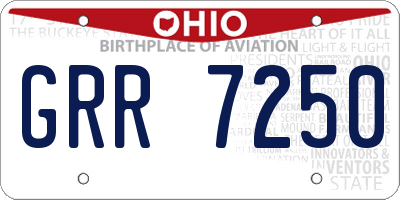 OH license plate GRR7250