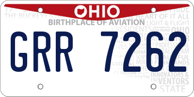 OH license plate GRR7262