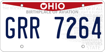 OH license plate GRR7264