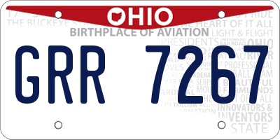 OH license plate GRR7267