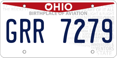 OH license plate GRR7279