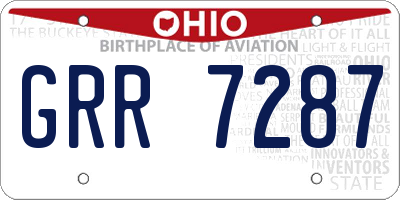 OH license plate GRR7287